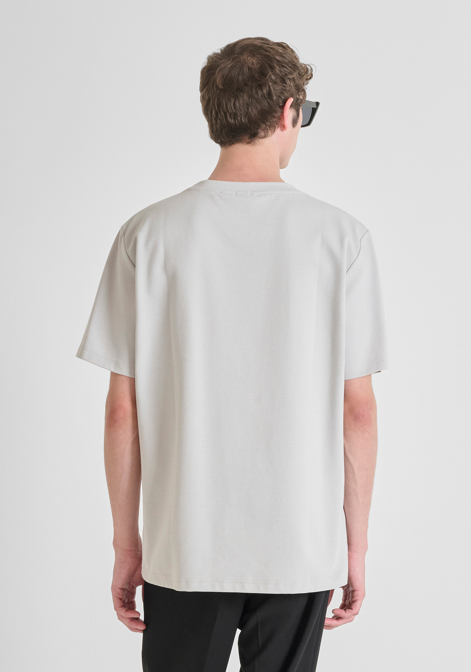 CAMISETA RELAXED FIT EN MEZCLA ALGODÓN CON LOGO BORDADO - Antony Morato Online Shop