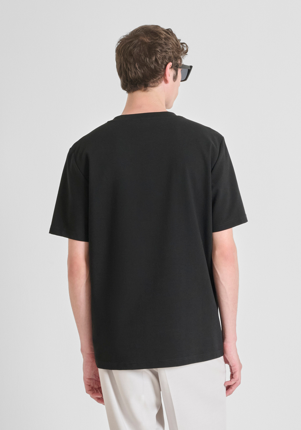 CAMISETA RELAXED FIT EN MEZCLA ALGODÓN CON LOGO BORDADO - Antony Morato Online Shop