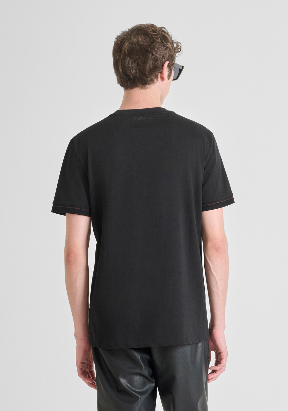 T-SHIRT SLIM FIT COTTON JERSEY WITH SMALL TIGER LOGO - Antony Morato Online Shop