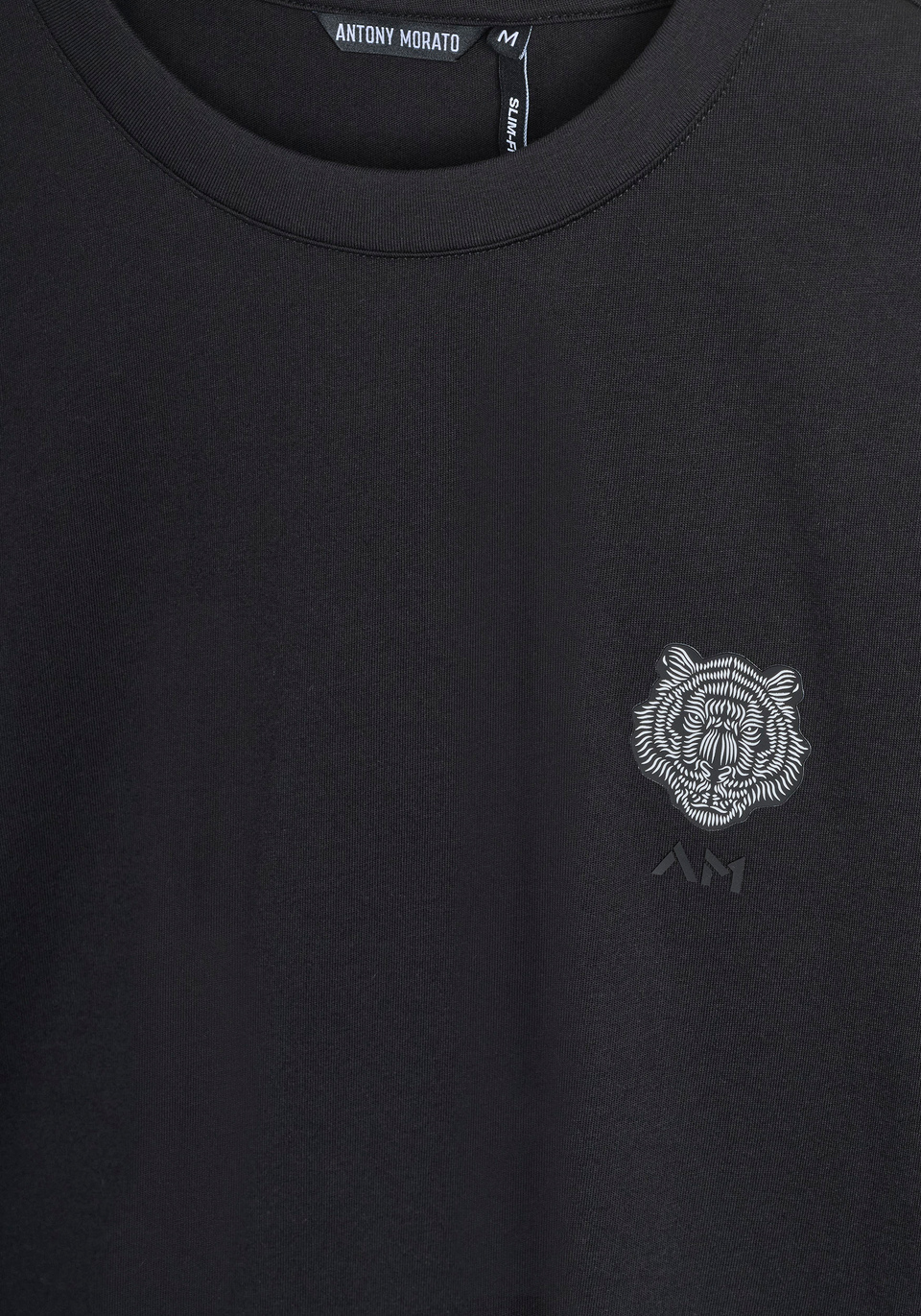 T-SHIRT SLIM FIT COTTON JERSEY WITH SMALL TIGER LOGO - Antony Morato Online Shop