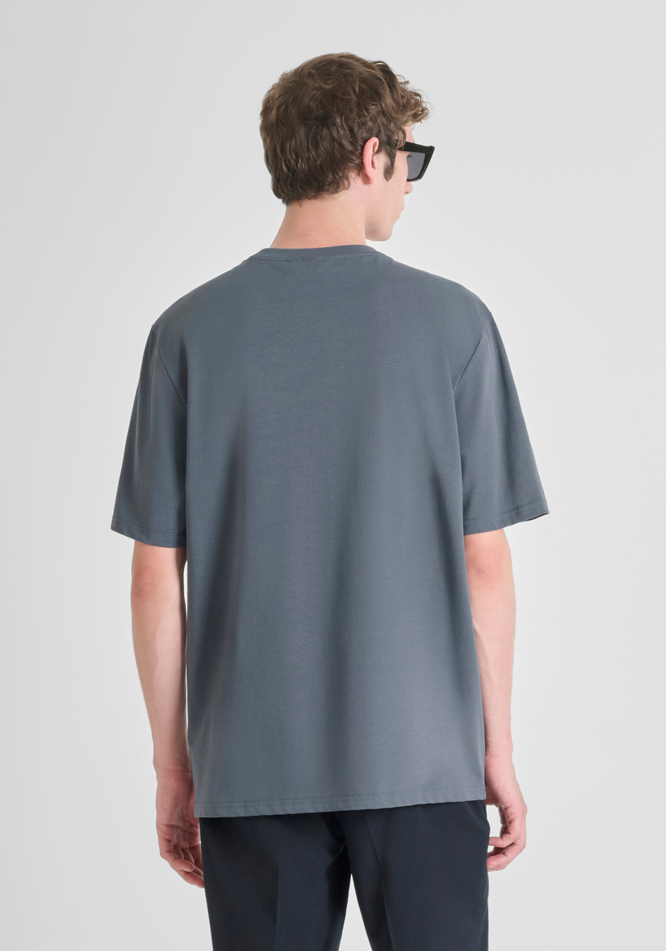 T-SHIRT RELAXED COTTON JERSEY SHIRT WITH LOGO - Antony Morato Online Shop