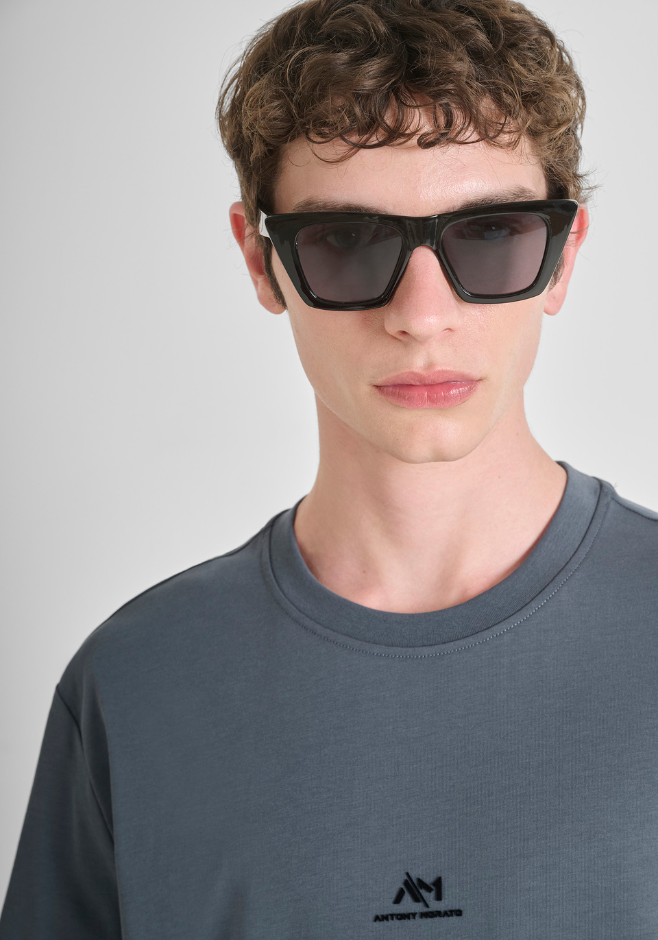 T-SHIRT RELAXED COTTON JERSEY SHIRT WITH LOGO - Antony Morato Online Shop