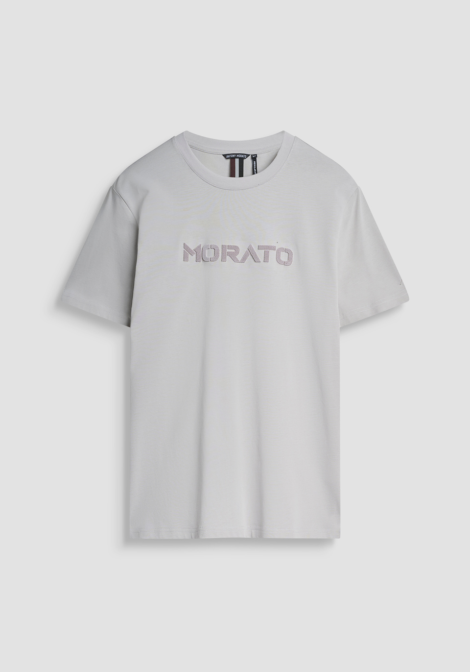 REGULAR FIT COTTON JERSEY T-SHIRT WITH SPONGE LOGO - Antony Morato Online Shop