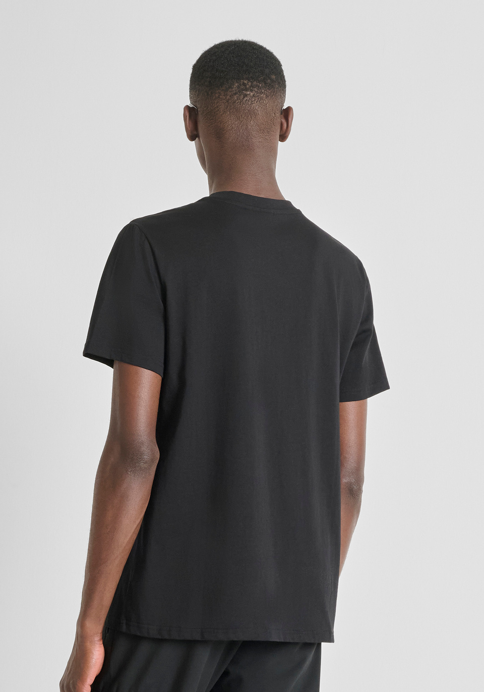 REGULAR FIT COTTON JERSEY T-SHIRT WITH LETTERING LOGO PRINT - Antony Morato Online Shop
