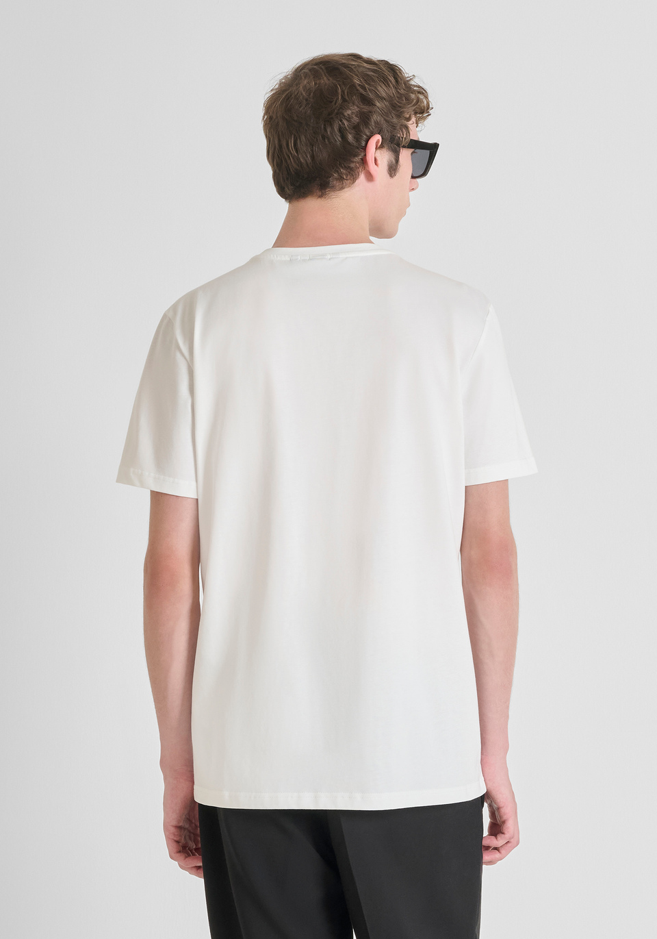 REGULAR FIT COTTON JERSEY T-SHIRT WITH LOGO PRINT - Antony Morato Online Shop