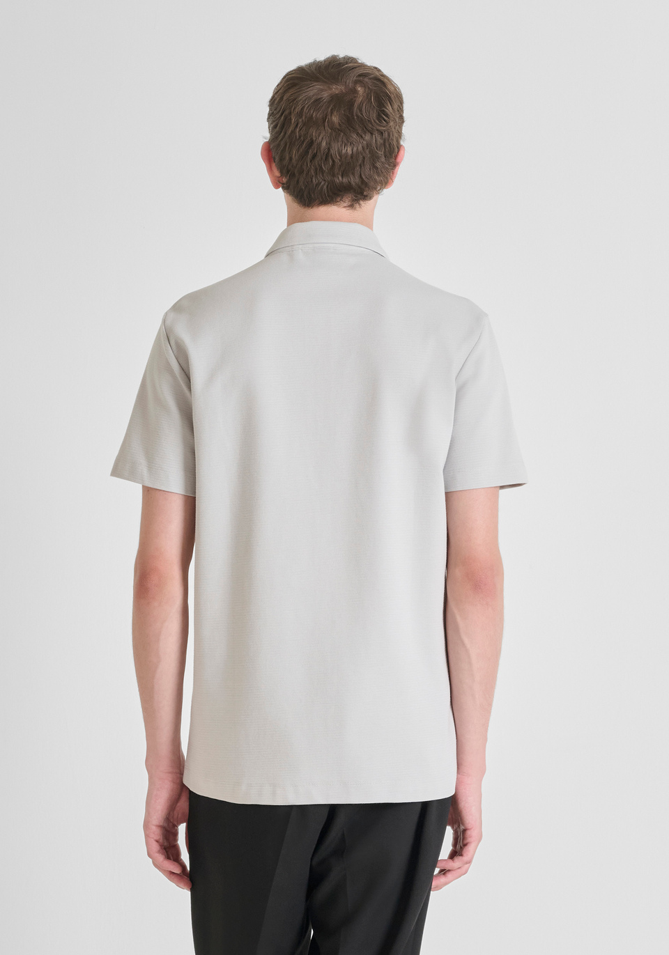 POLO REGULAR FIT IN JERSEY DI COTONE DOBBY CON LOGO RICAMATO - Antony Morato Online Shop