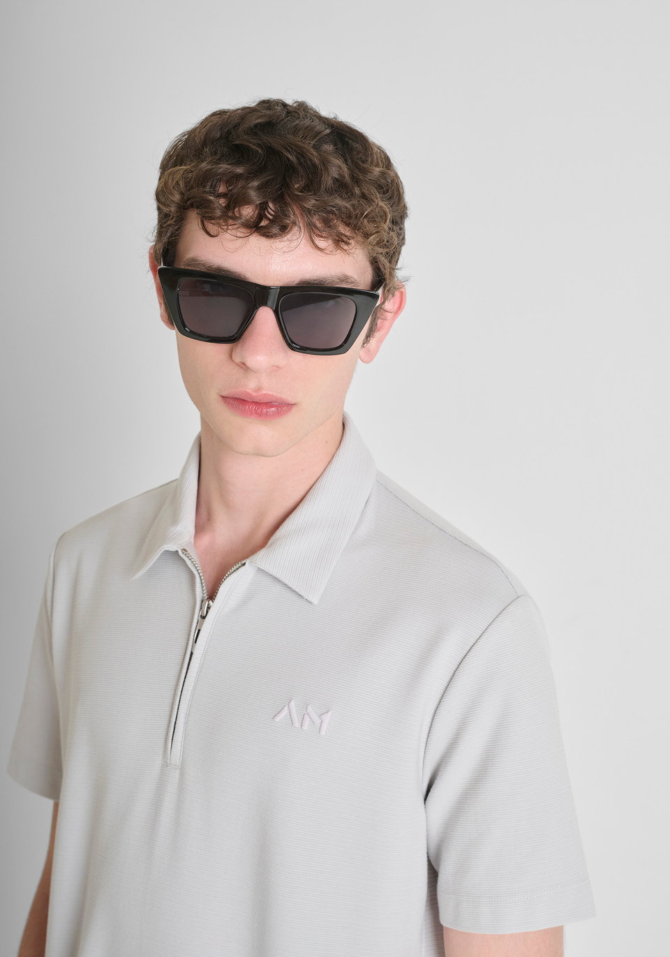 POLO REGULAR FIT IN JERSEY DI COTONE DOBBY CON LOGO RICAMATO - Antony Morato Online Shop