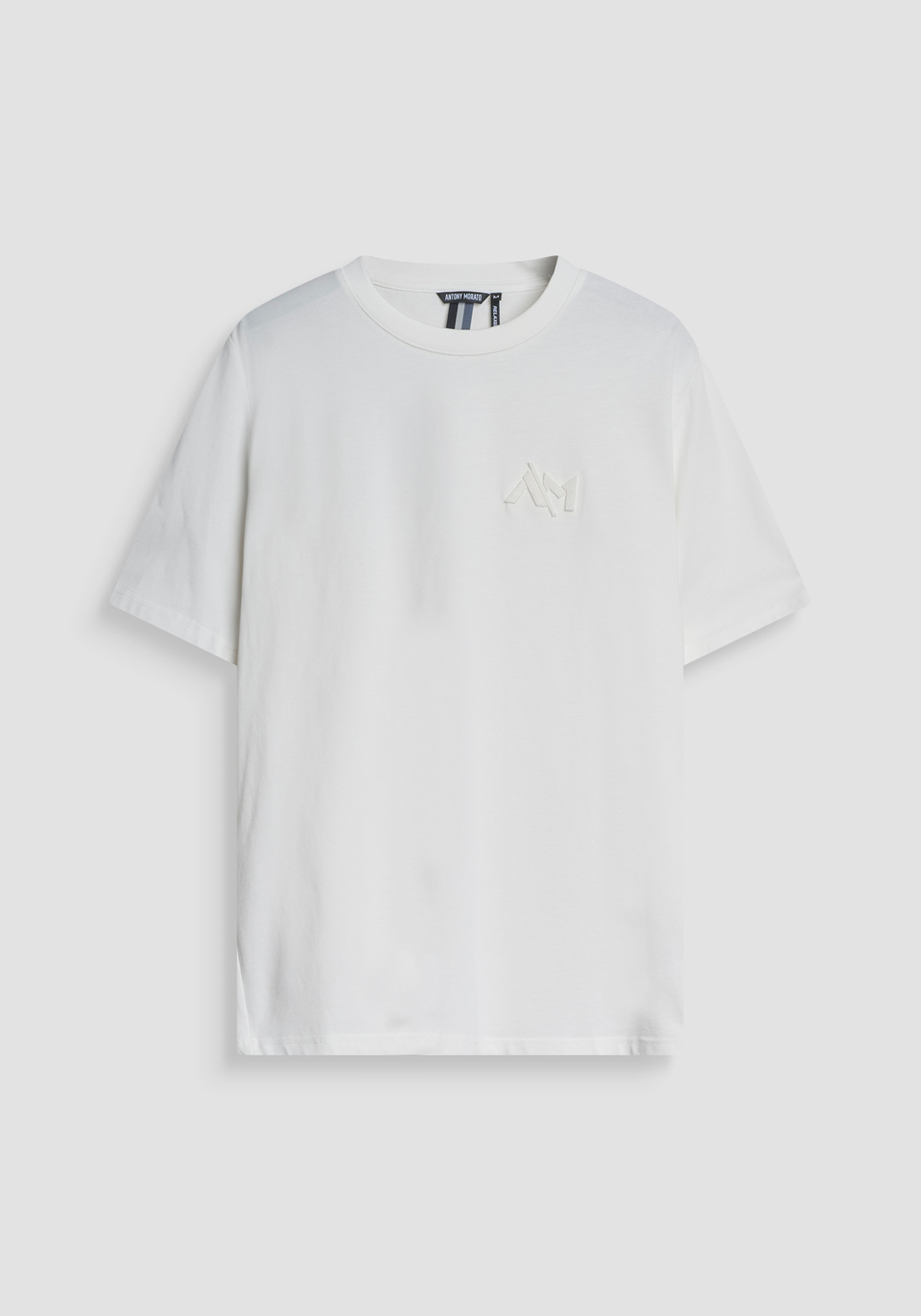 T-SHIRT RELAXED IN JERSEY DI COTONE CON PICCOLO LOGO RICAMATO