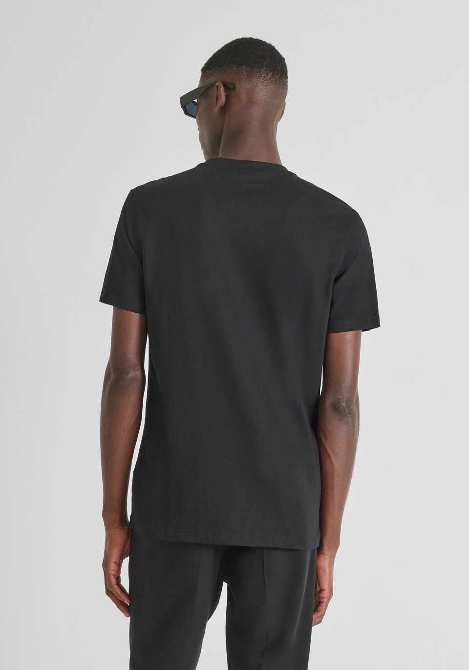 REGULAR FIT COTTON JERSEY T-SHIRT WITH PAINT LOGO PRINT - Antony Morato Online Shop