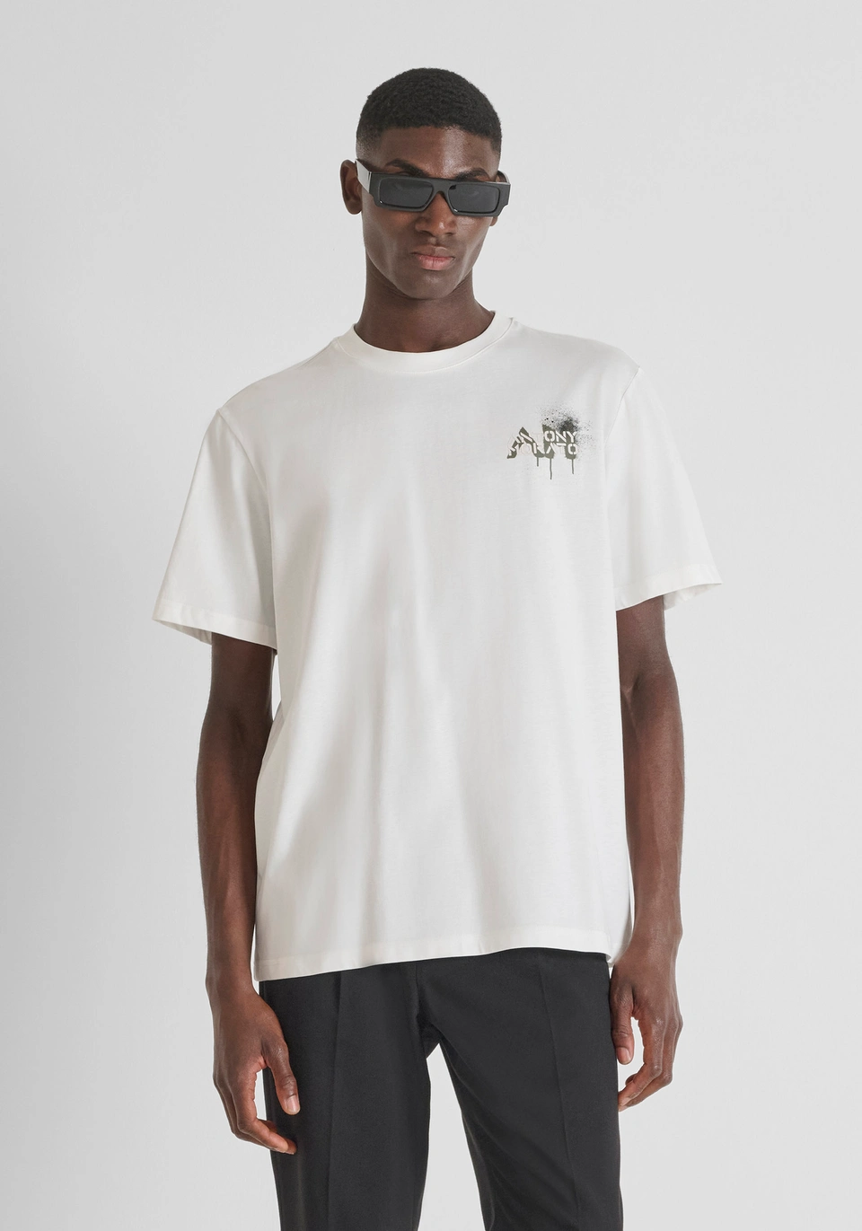 RELAXED FIT COTTON JERSEY T-SHIRT WITH ARTS PRINT - Antony Morato Online Shop