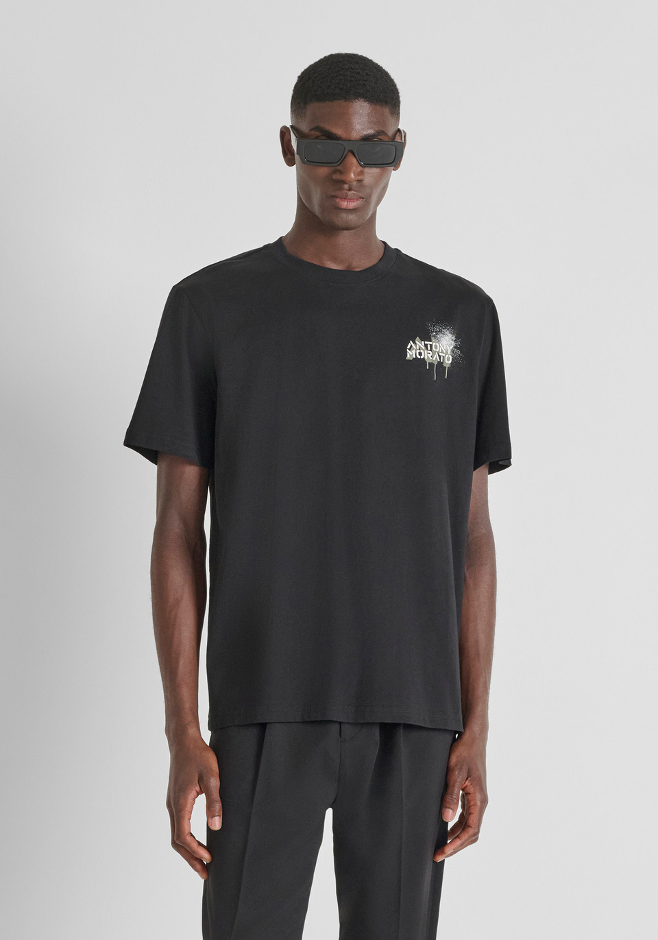 RELAXED FIT COTTON JERSEY T-SHIRT WITH ARTS PRINT - Antony Morato Online Shop