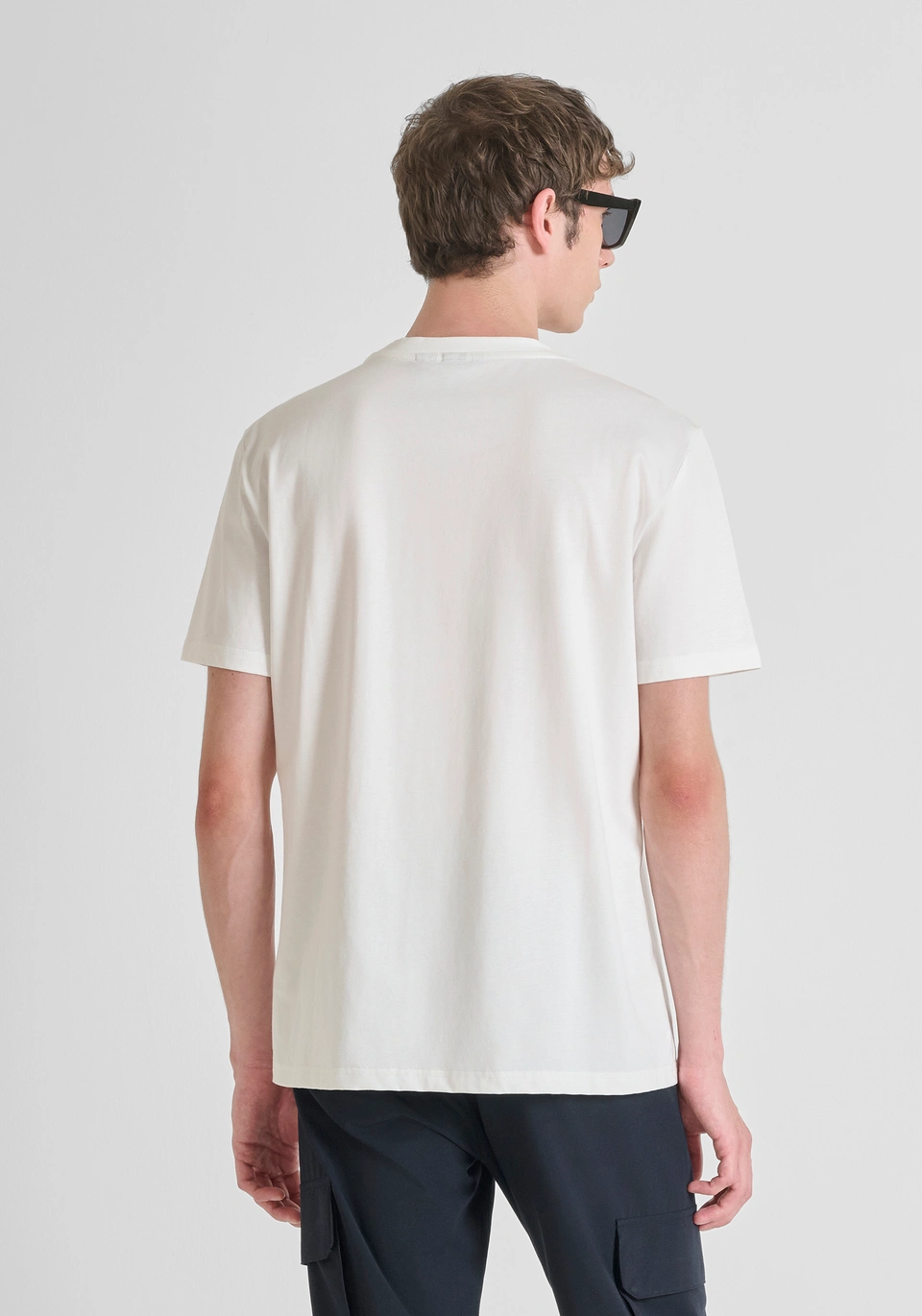 REGULAR FIT COTTON JERSEY T-SHIRT WITH LOGO PRINT - Antony Morato Online Shop
