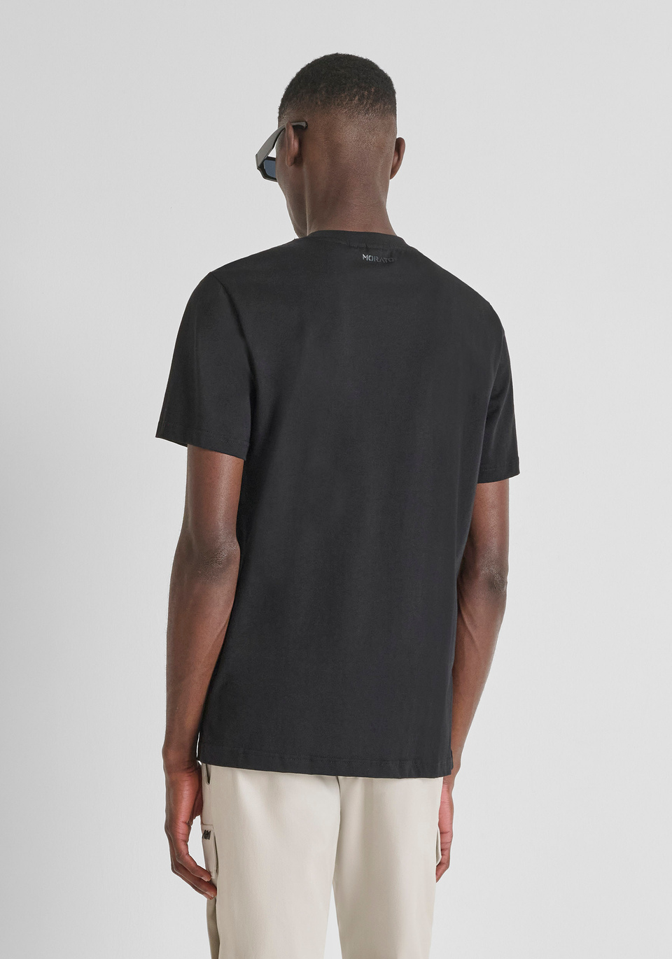 T-SHIRT REGULAR FIT IN JERSEY DI COTONE CON STAMPA TIGRE FLOCK - Antony Morato Online Shop