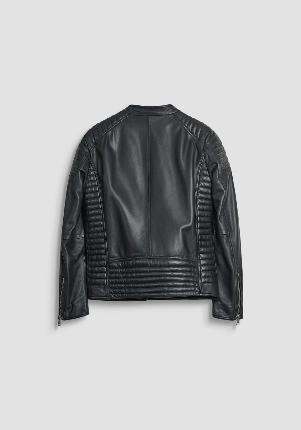 SLIM FIT BIKER JACKET IN GENUINE LEATHER - Antony Morato Online Shop