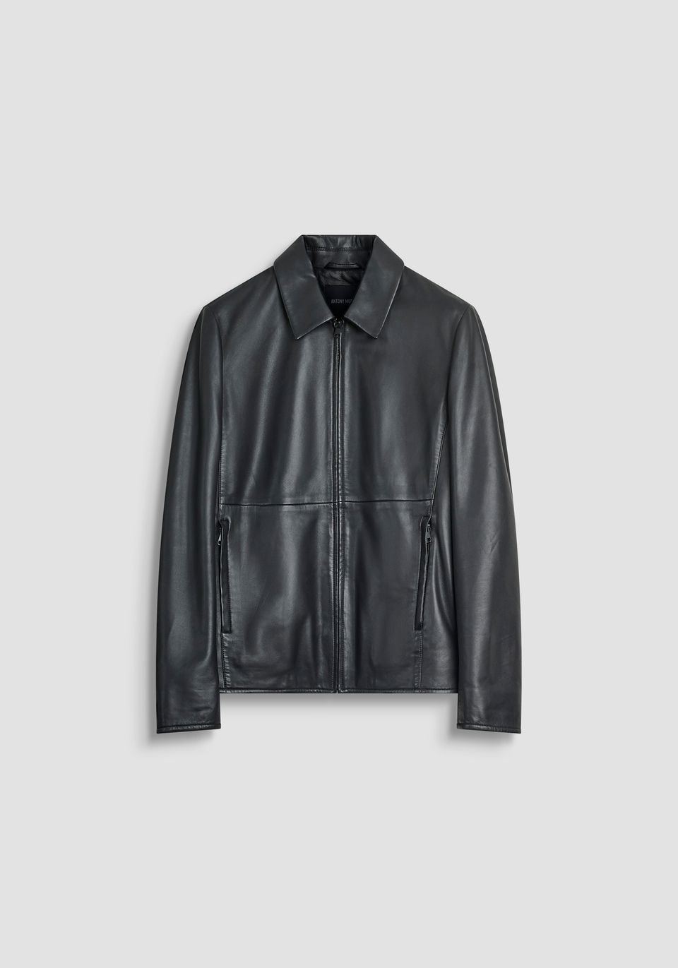 SLIM FIT WASHED EFFECT LEATHER JACKET - Antony Morato Online Shop