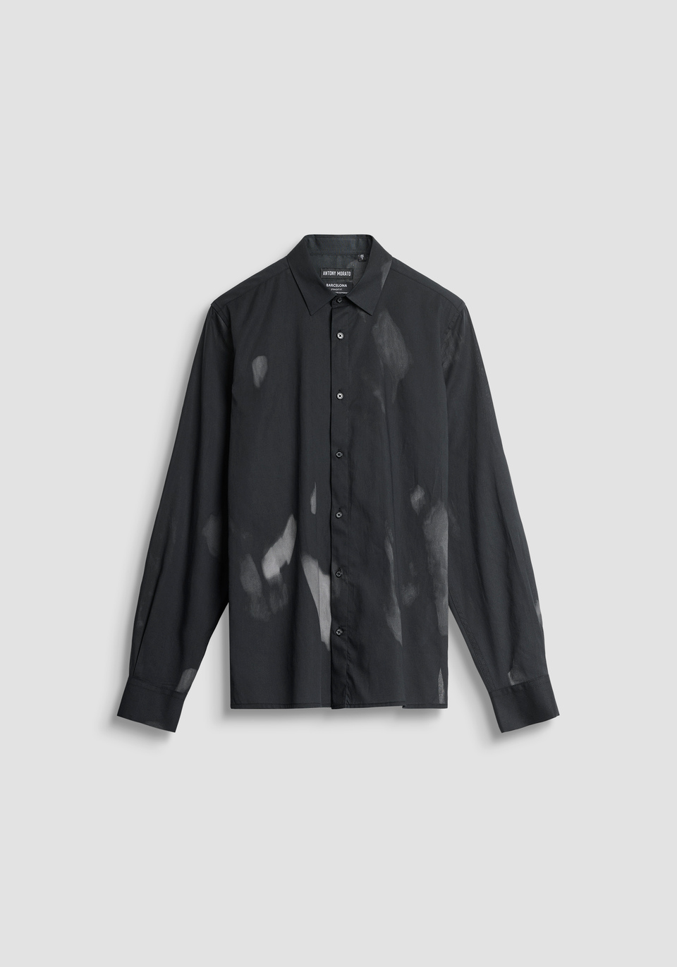 CHEMISE REGULAR STRAIGHT FIT « BARCELONA » MÉLANGE DE COTON IMPRIMÉ ABSTRAIT - Antony Morato Online Shop