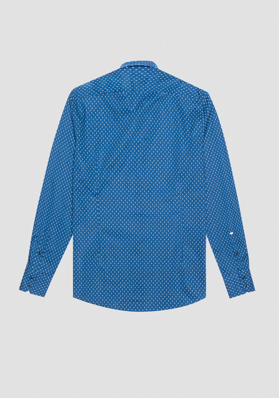"NAPOLI" SLIM FIT SHIRT IN SOFT-FEEL COTTON WITH ALL-OVER MICRO PRINT - Antony Morato Online Shop