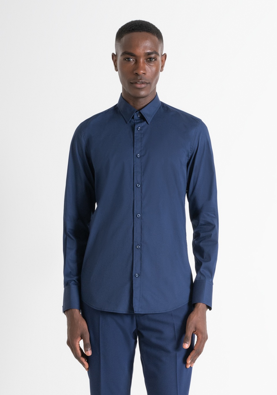 HEMD „MILANO“ SUPER SLIM FIT AUS BAUMWOLLPOPELINE MIT WEICHEM, ELASTISCHEM TOUCH - Antony Morato Online Shop