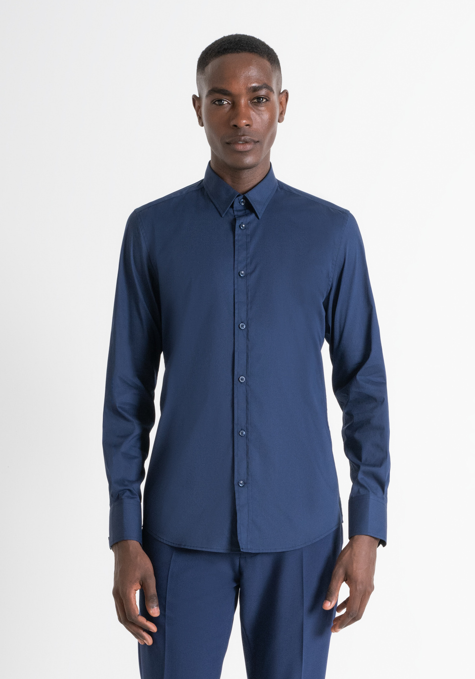 HEMD „MILANO“ SUPER SLIM FIT AUS BAUMWOLLPOPELINE MIT WEICHEM, ELASTISCHEM TOUCH - Antony Morato Online Shop