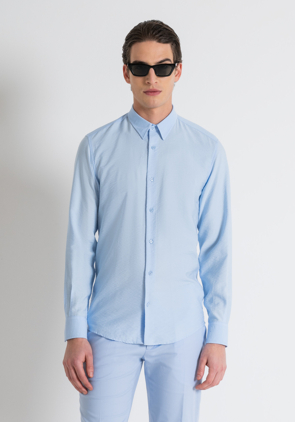 NAPLES REGULAR FIT SHIRT IN VISCOSE BLEND FABRIC WITH SOFT HAND - Antony Morato Online Shop
