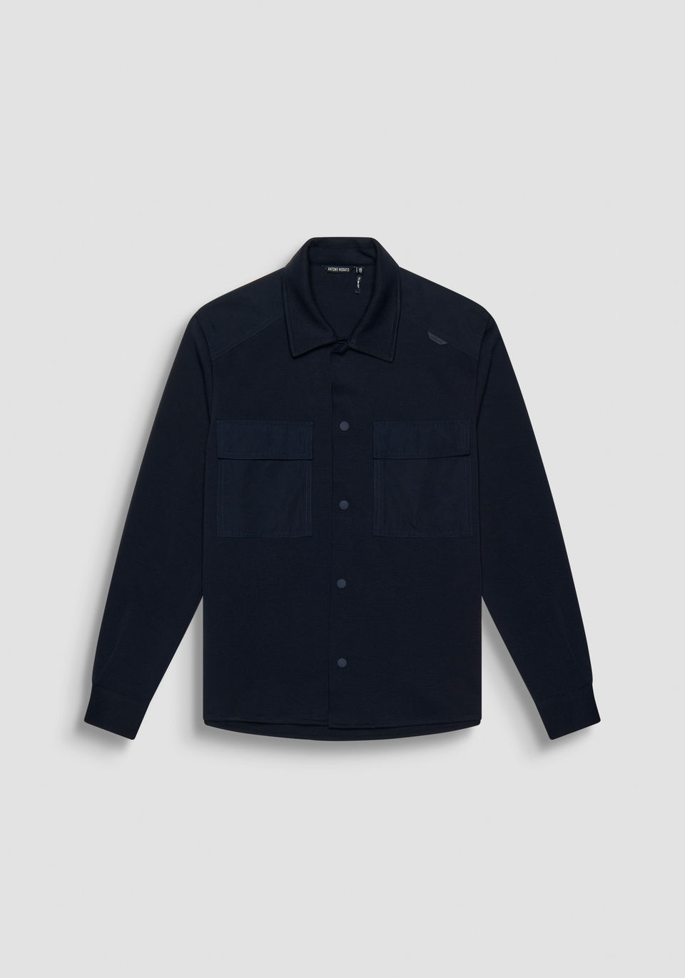 REGULAR FIT SHIRT IN COTTON WITH RUBBERIZED LOGO - Antony Morato Online Shop
