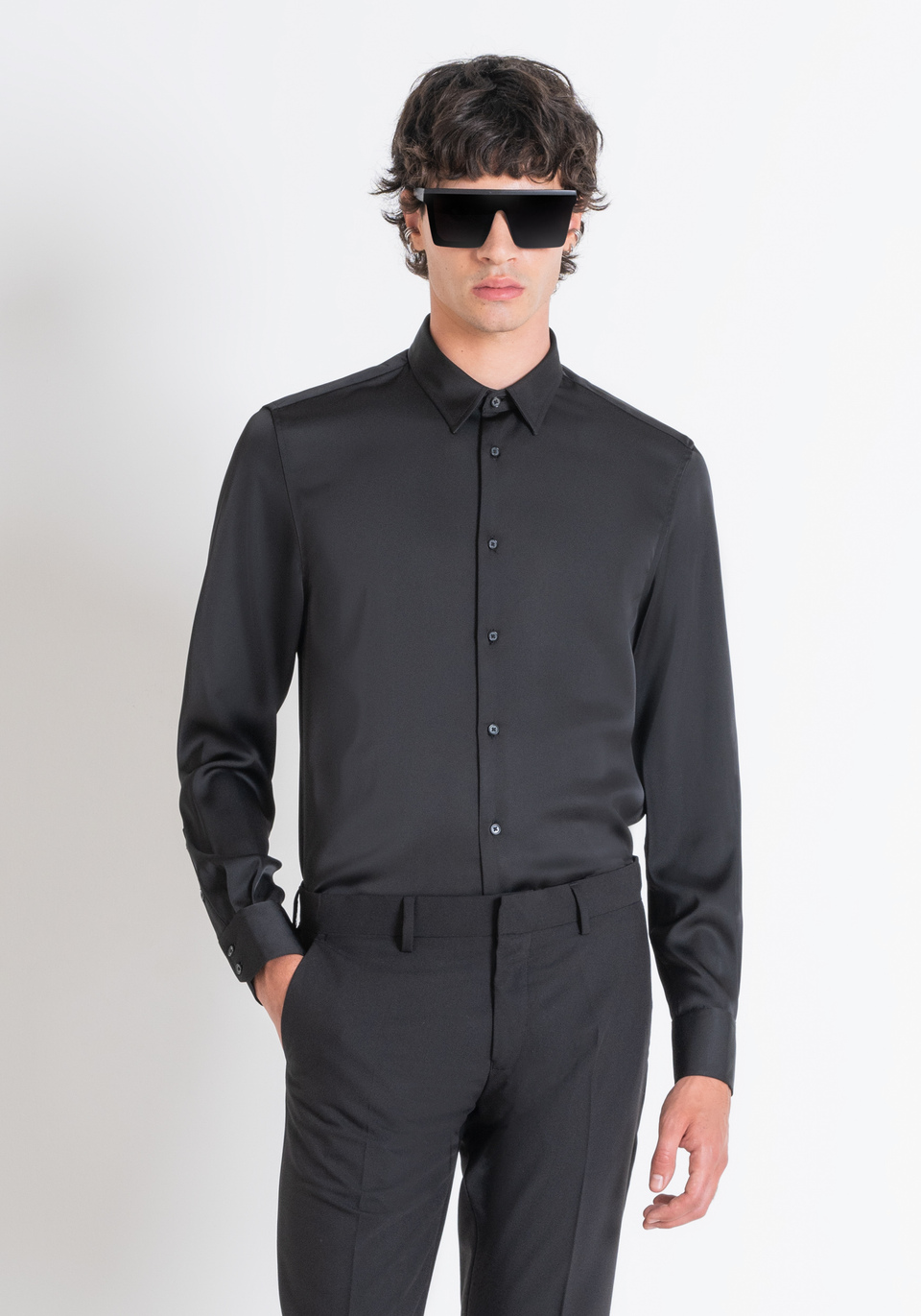 HEMD „NAPOLI“ REGULAR FIT AUS WEICHEM SATIN - Antony Morato Online Shop