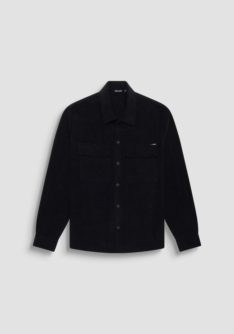 REGULAR FIT STRAIGHT CUT "BERLIN" SHIRT IN BLACK CORDUROY - Antony Morato Online Shop