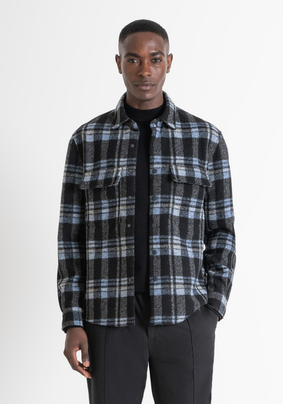CHEMISE « BARCELONA » REGULAR FIT COUPE DROITE EN COTON À CARREAUX - Antony Morato Online Shop