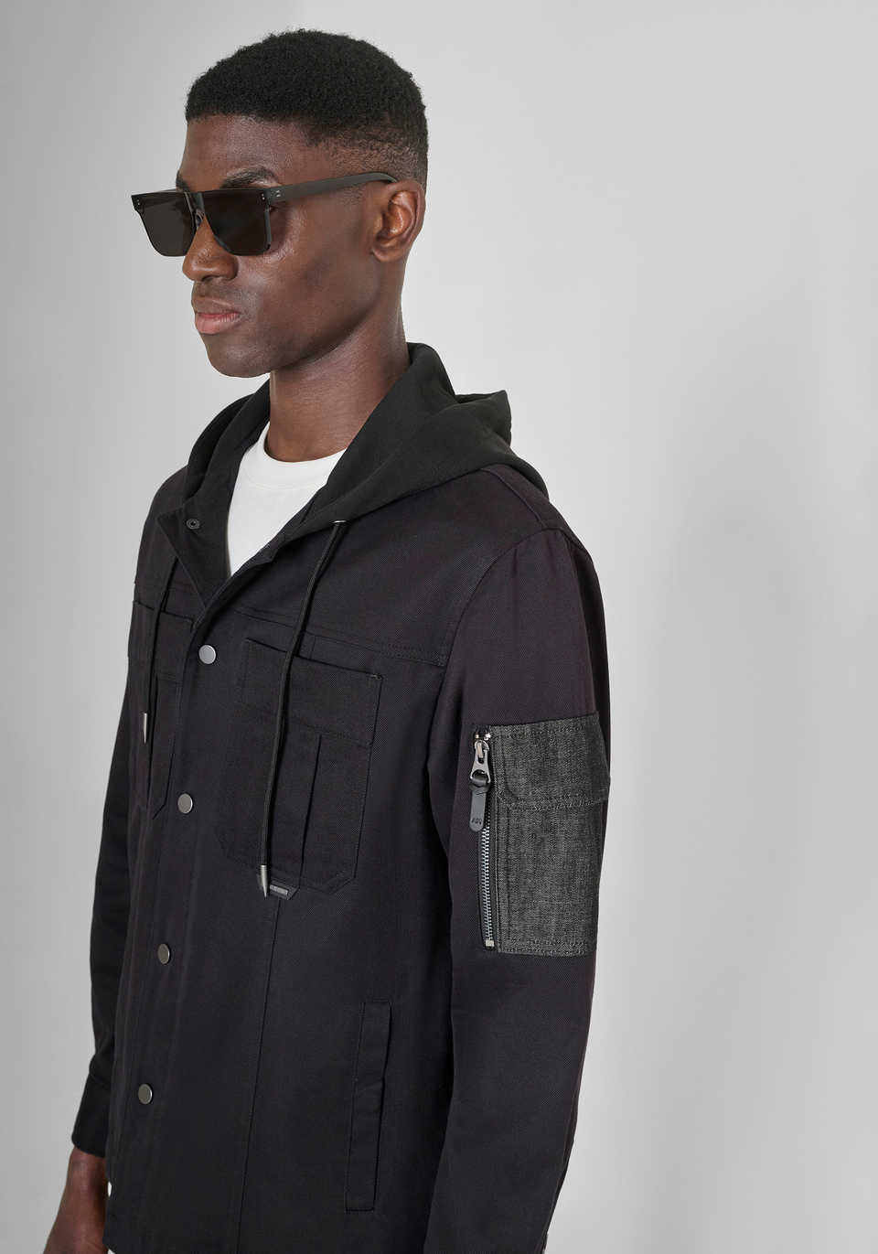 CHEMISE RELAXED FIT «HUDSON» AVEC CAPUCHE ET POCHES - Antony Morato Online Shop