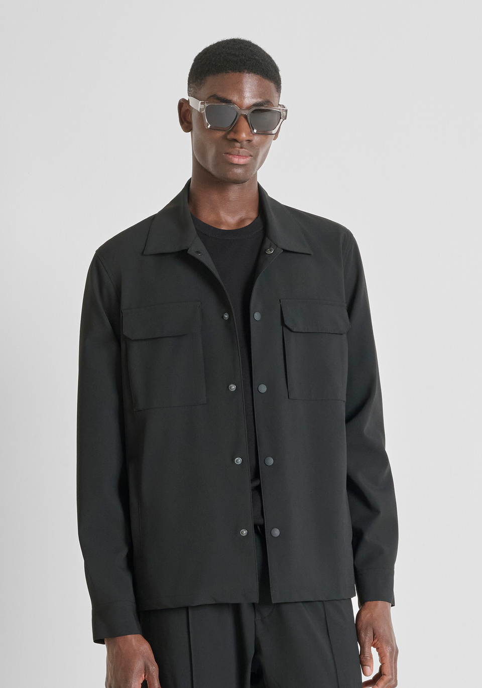 REGULAR FIT SHIRT IN STRETCH VISCOSE BLEND - Antony Morato Online Shop