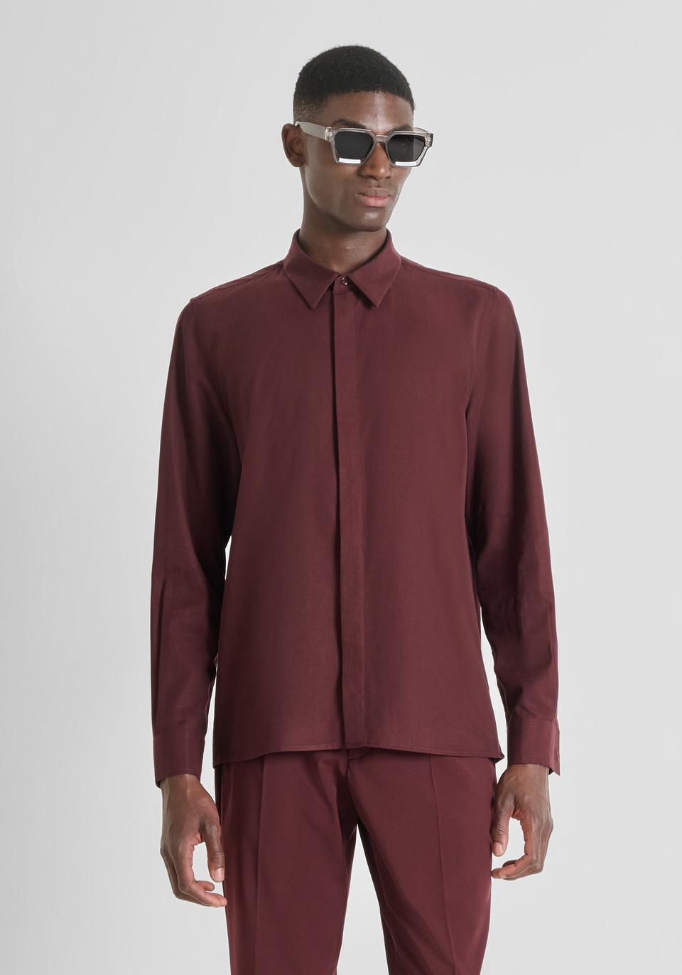 REGULAR FIT "DENVER" SHIRT IN LYOCELL AND COTTON BLEND - Antony Morato Online Shop