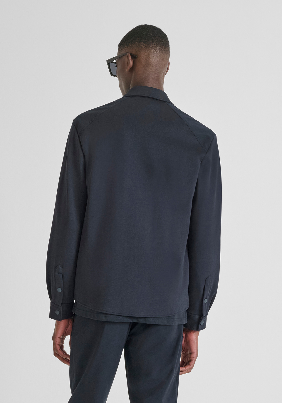 REGULAR FIT HEMD AUS BAUMWOLLMISCHUNG MIT KONTRASTIERENDEM STOFF - Antony Morato Online Shop