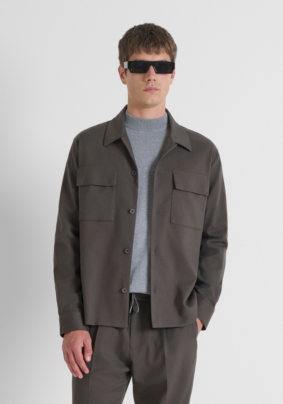 CAMICIA REGULAR FIT IN TWILL ELASTICIZZATO - Antony Morato Online Shop