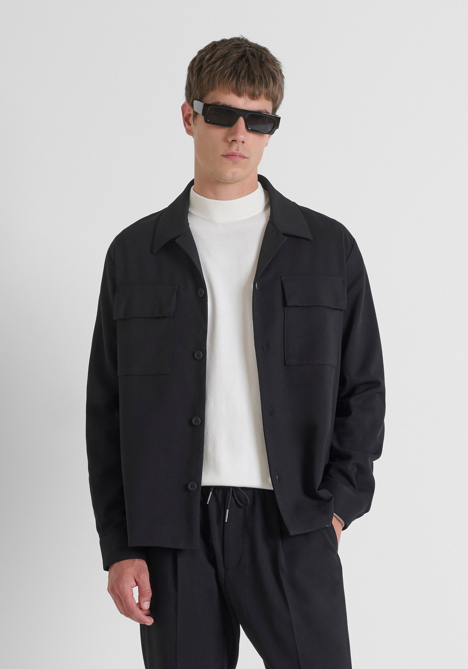 CHEMISE REGULAR FIT EN SERGÉ STRETCH - Antony Morato Online Shop