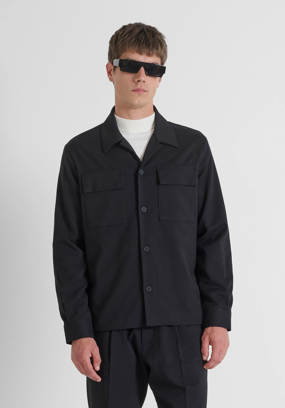 CHEMISE REGULAR FIT EN SERGÉ STRETCH - Antony Morato Online Shop