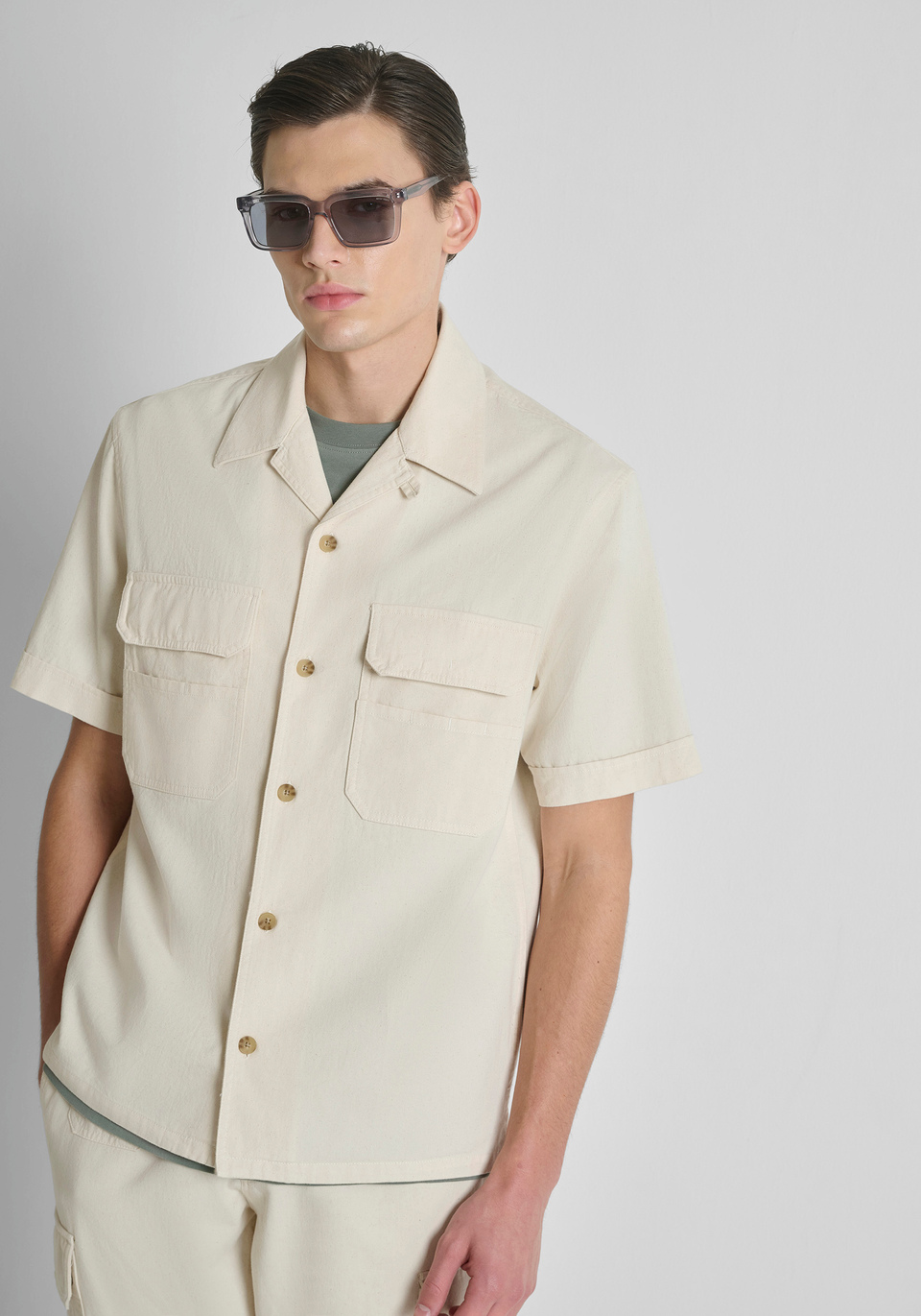 LAGOS" RELAXED-FIT SHIRT IN SOFT COTTON TWILL | Antony Morato