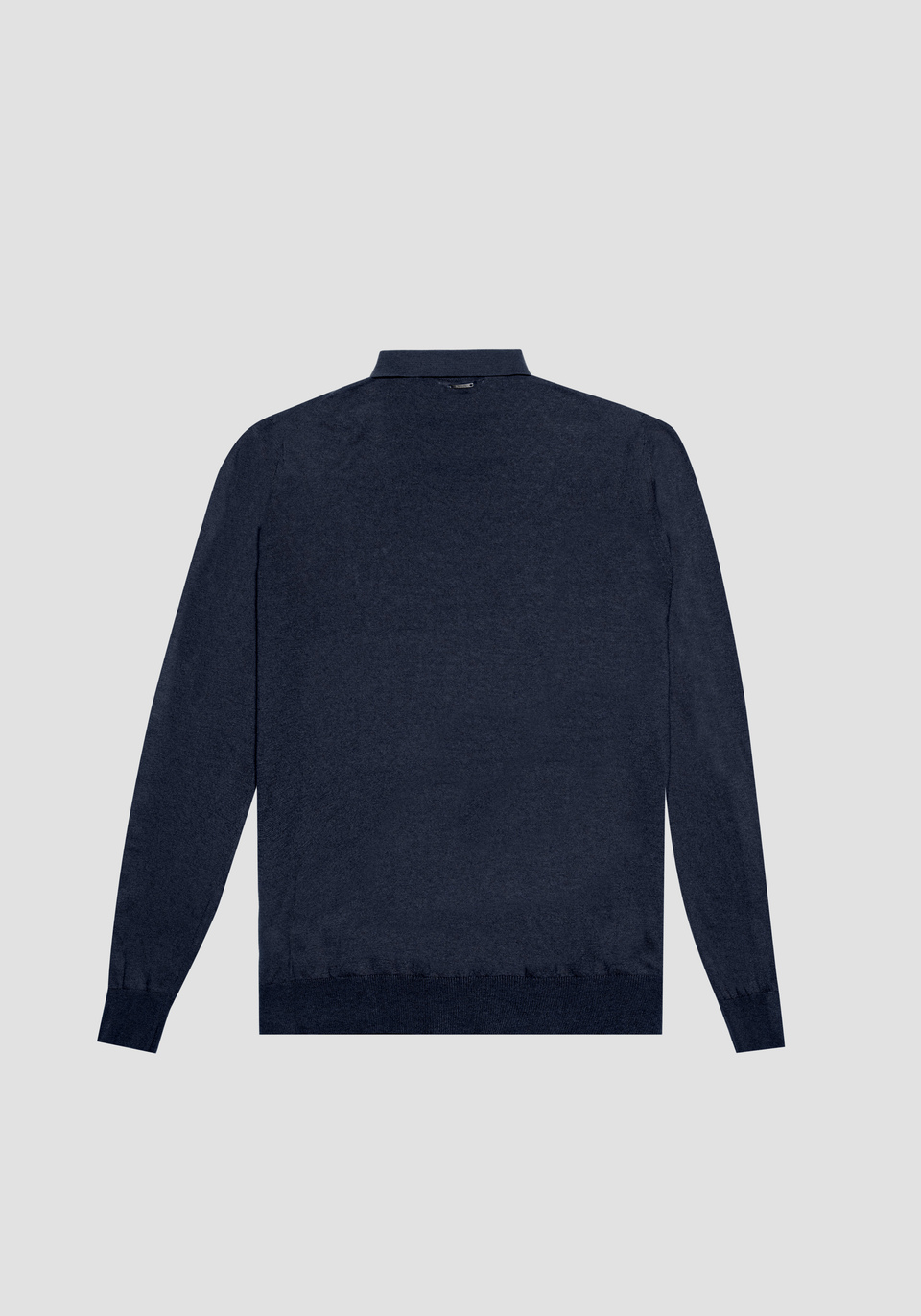 REGULAR FIT POLO SWEATER IN CASHMERE WOOL BLEND YARN