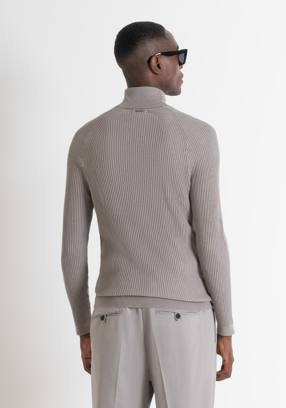 PULL A COL MONTANT REGULAR FIT EN VISCOSE ELASTIQUE Antony Morato