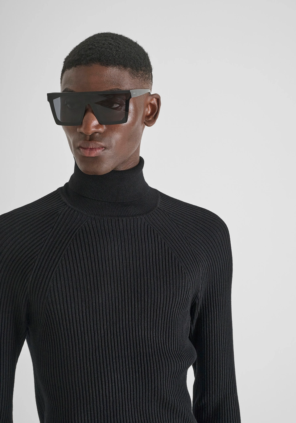 MAGLIA COLLO ALTO SUPER SLIM FIT IN MISTO VISCOSA ELASTICA - Antony Morato Online Shop