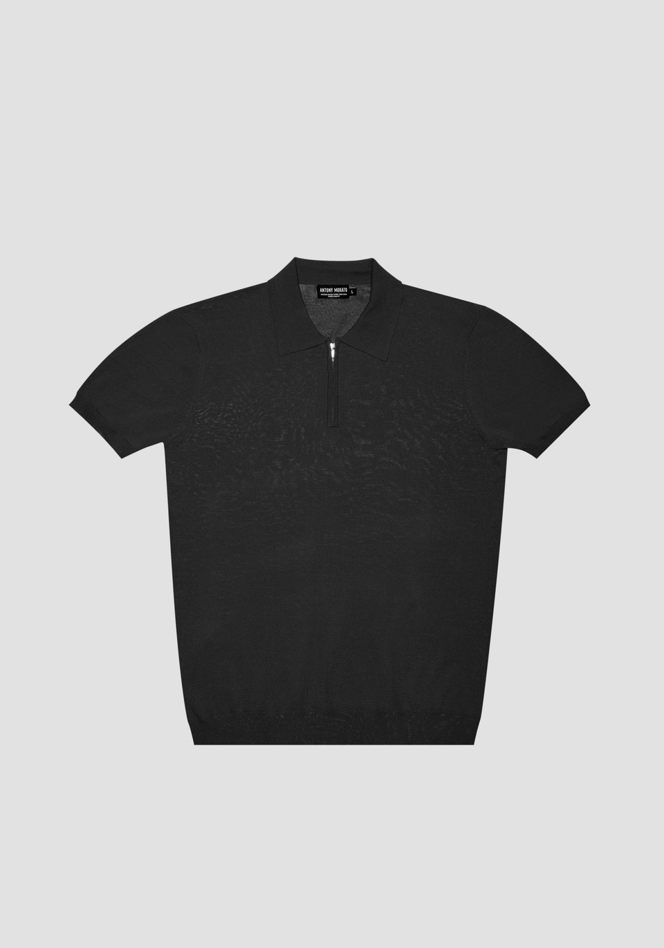 SUPER SLIM FIT POLO SHIRT IN SOFT VISCOSE BLEND YARN WITH ZIP - Antony Morato Online Shop