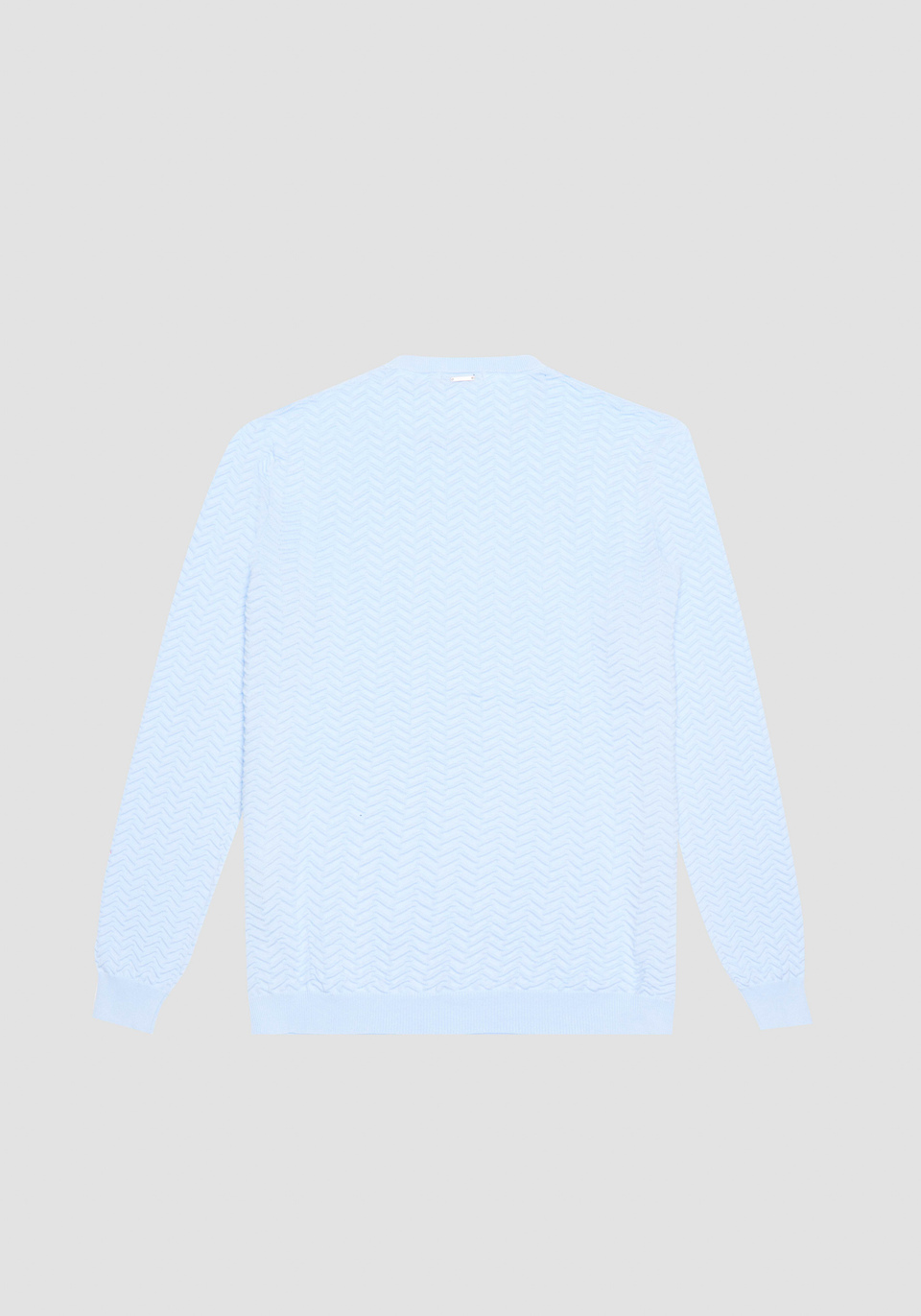 REGULAR FIT SWEATER IN SOFT SOLID-COLOUR COTTON YARN WITH JACQUARD PATTERN - Antony Morato Online Shop