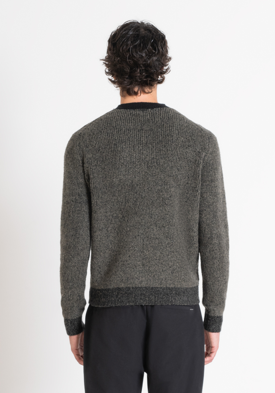 PULLOVER REGULAR FIT AUS BEARBEITETER MOHAIR-WOLLMISCHUNG - Antony Morato Online Shop