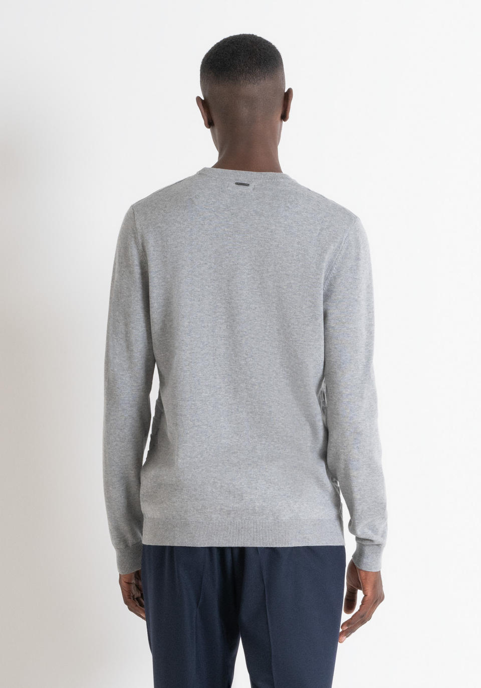 PULLOVER REGULAR FIT AUS WOLLMISCHUNG MIT GEOMETRISCHER VERARBEITUNG - Antony Morato Online Shop