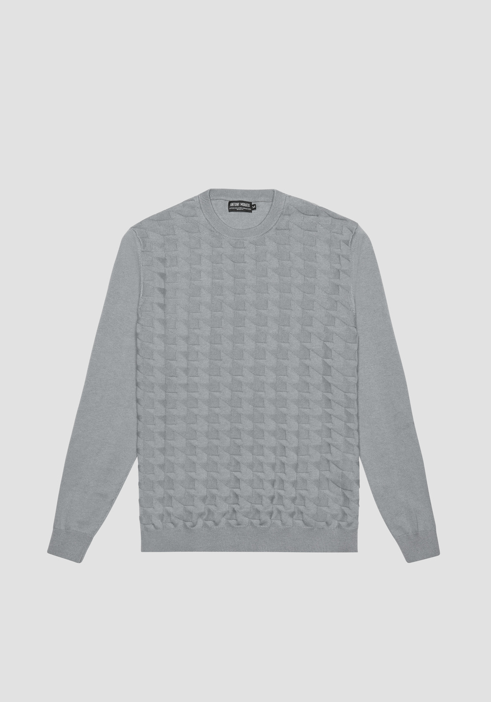 PULLOVER REGULAR FIT AUS WOLLMISCHUNG MIT GEOMETRISCHER VERARBEITUNG - Antony Morato Online Shop