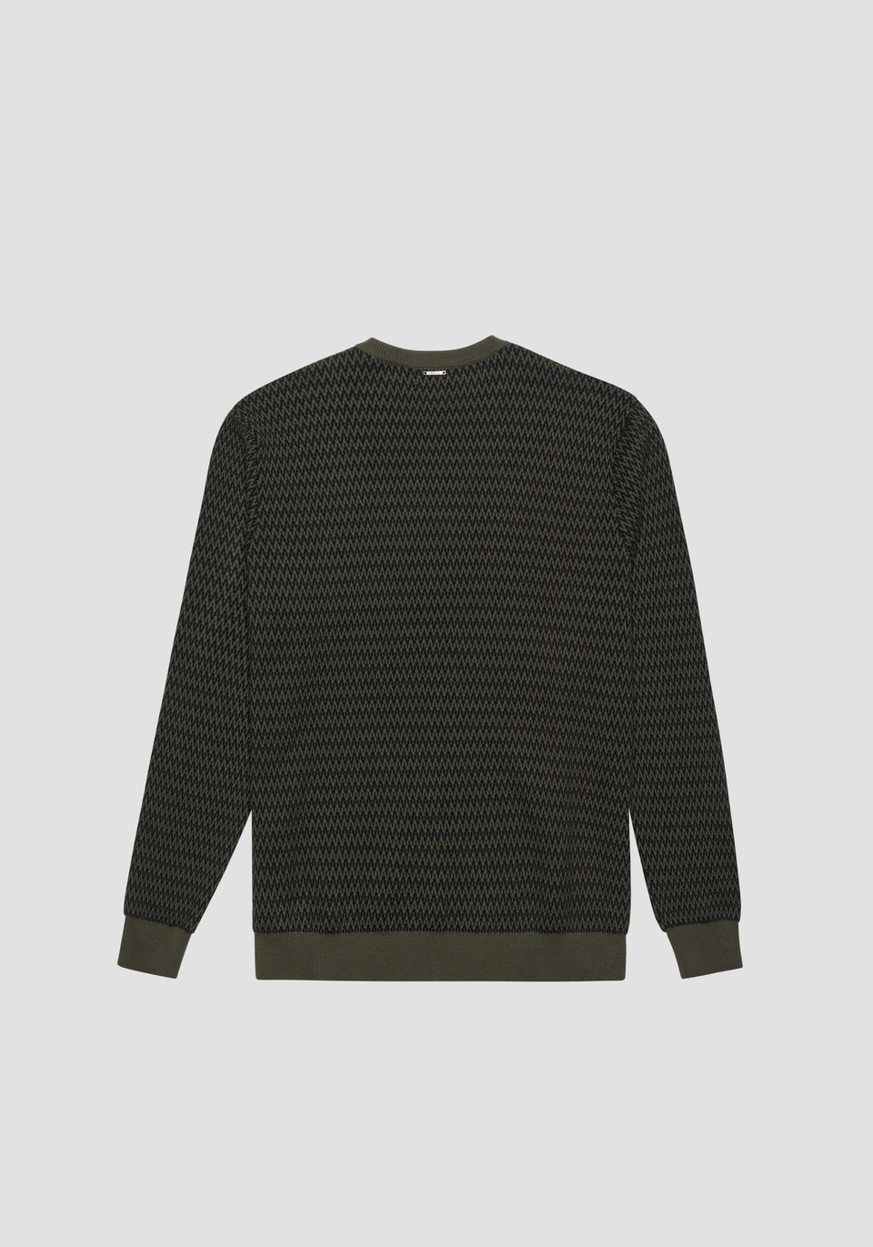 REGULAR FIT CREW-NECK SWEATER IN COTTON WITH STRIPED PATTERN - Antony Morato Online Shop