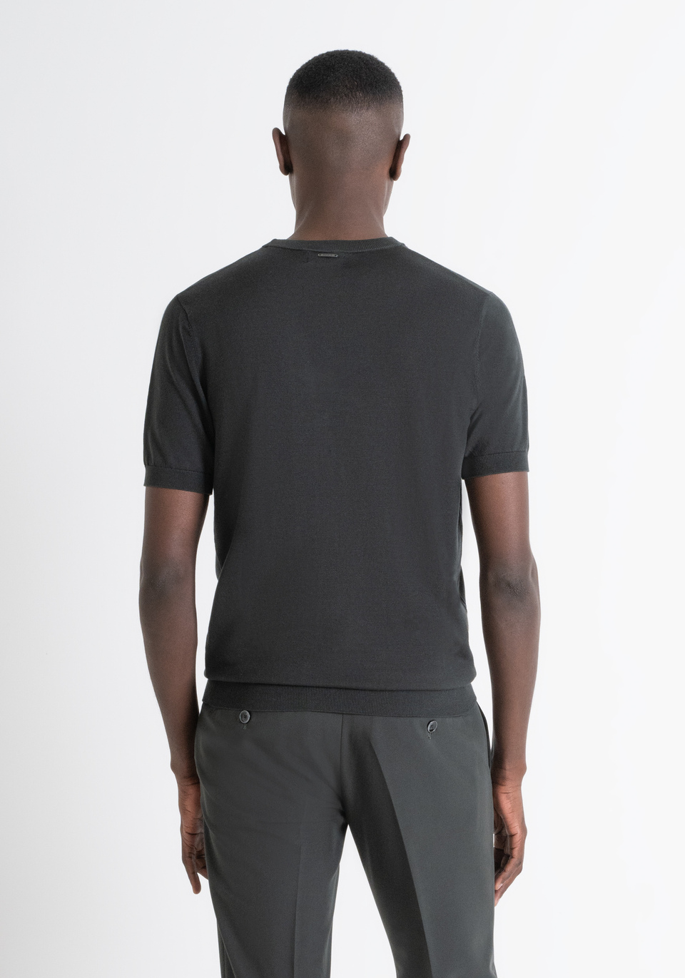 PULL REGULAR FIT VERT EN LAINE MELANGEE Antony Morato
