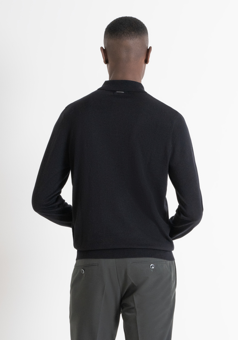 PULL AVEC COL REGULAR FIT EN LAINE MÉLANGÉE - Antony Morato Online Shop