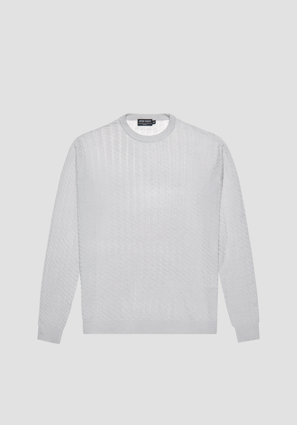 REGULAR FIT WOVEN SWEATER IN LIGHT WOOL BLEND - Antony Morato Online Shop