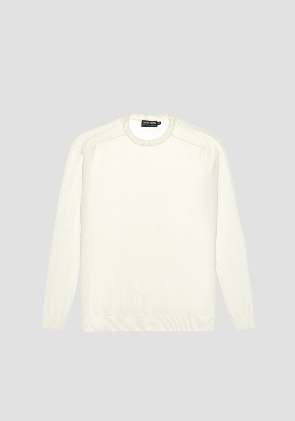 PULL REGULAR FIT BLANC EN LAINE MÉLANGÉE - Antony Morato Online Shop