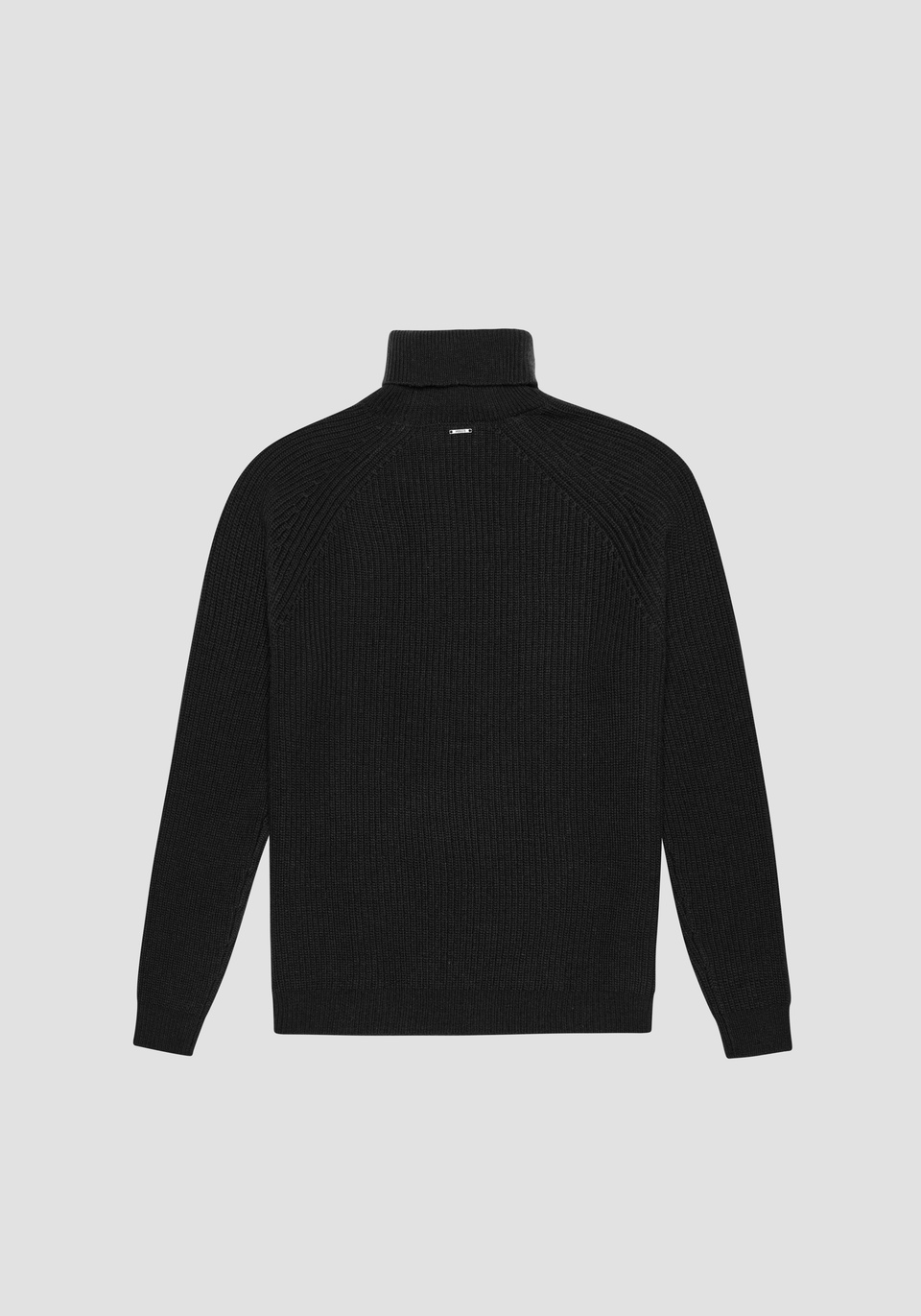 PULL À COL MONTANT REGULAR FIT NOIR EN LAINE MÉLANGÉE - Antony Morato Online Shop